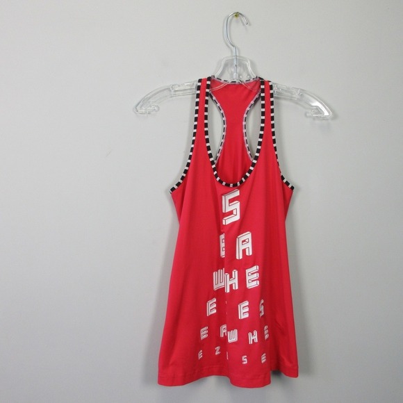 Lululemon Seawheeze Racerback 4 Tank Top Red Women CRB Cool Rare Stripe 112 - Picture 1 of 11